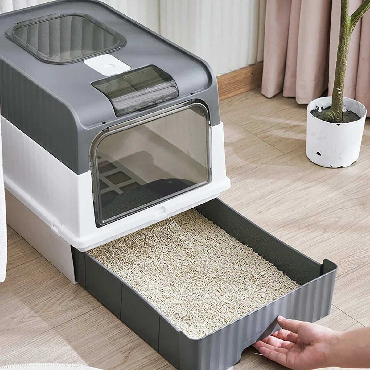 PurrPod™ Stylish Enclosed Litter Box with Odour Control